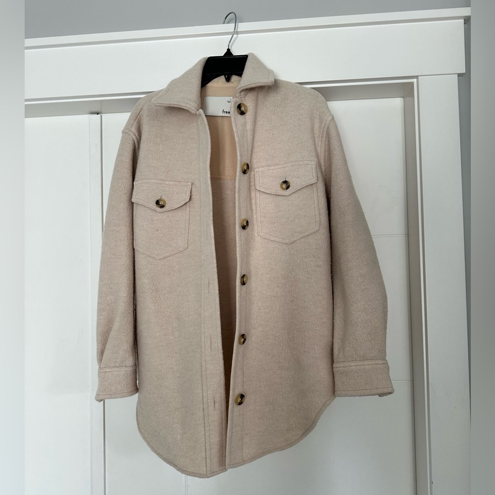 Wilfred Cream Button-Up Jacket